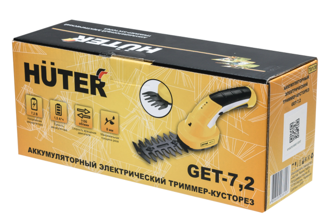 Аккумуляторный электрический триммер-кусторез Huter GET-7,2 в Хабаровске